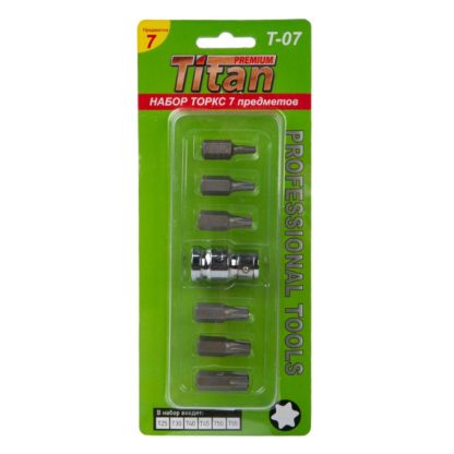 Набор бит Т-07 Titan (7 пр. Т25-Т55) Тorx