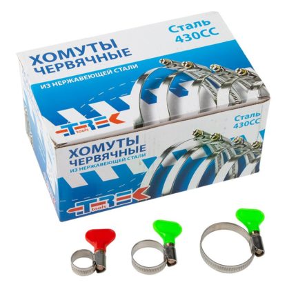 Хомут ТРЕК барашек  9мм Ø12-22 (100) (10)
