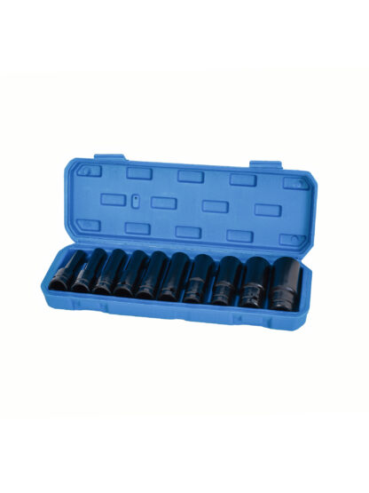 Набор головок УДАРНЫХ 10 шт (8 - 24 мм) 1/2" STARTECH ST88010, синий кейс