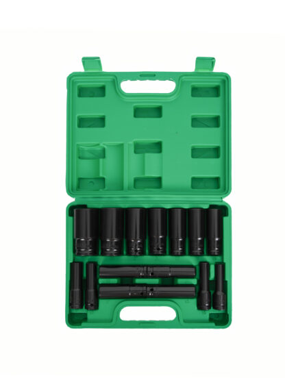 Набор головок УДАРНЫХ 15 шт (8 - 32 мм) 1/2" TREK TR33015, зеленый кейс