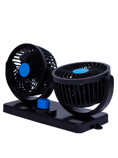 Вентилятор TREK Т-205 12V, 4".12V (на скотче) двойной c совмещ.регул.